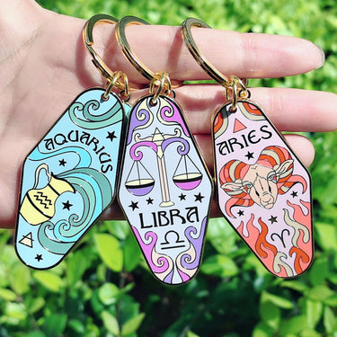 Zodiac Keychain - Ziya Blue